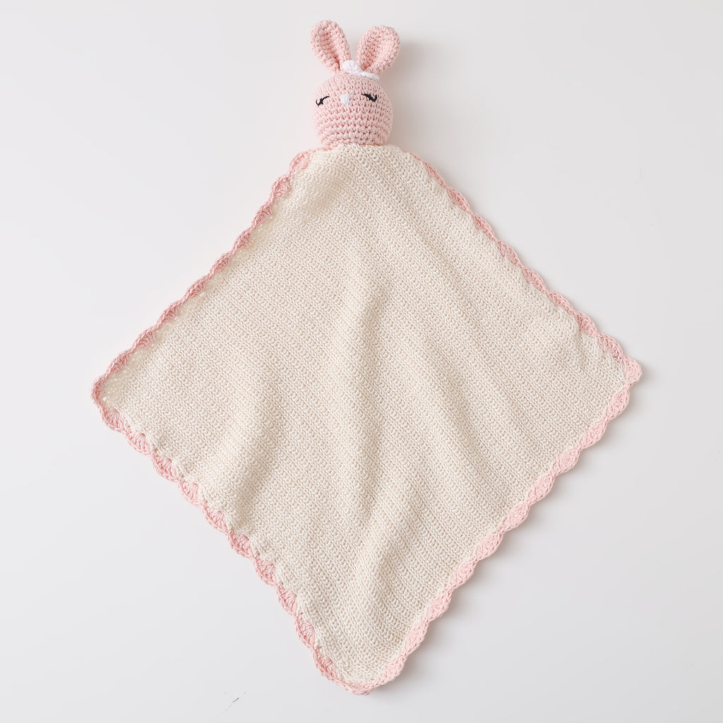 Bavoir Bave Lapin Rose avec Nœud Blanc