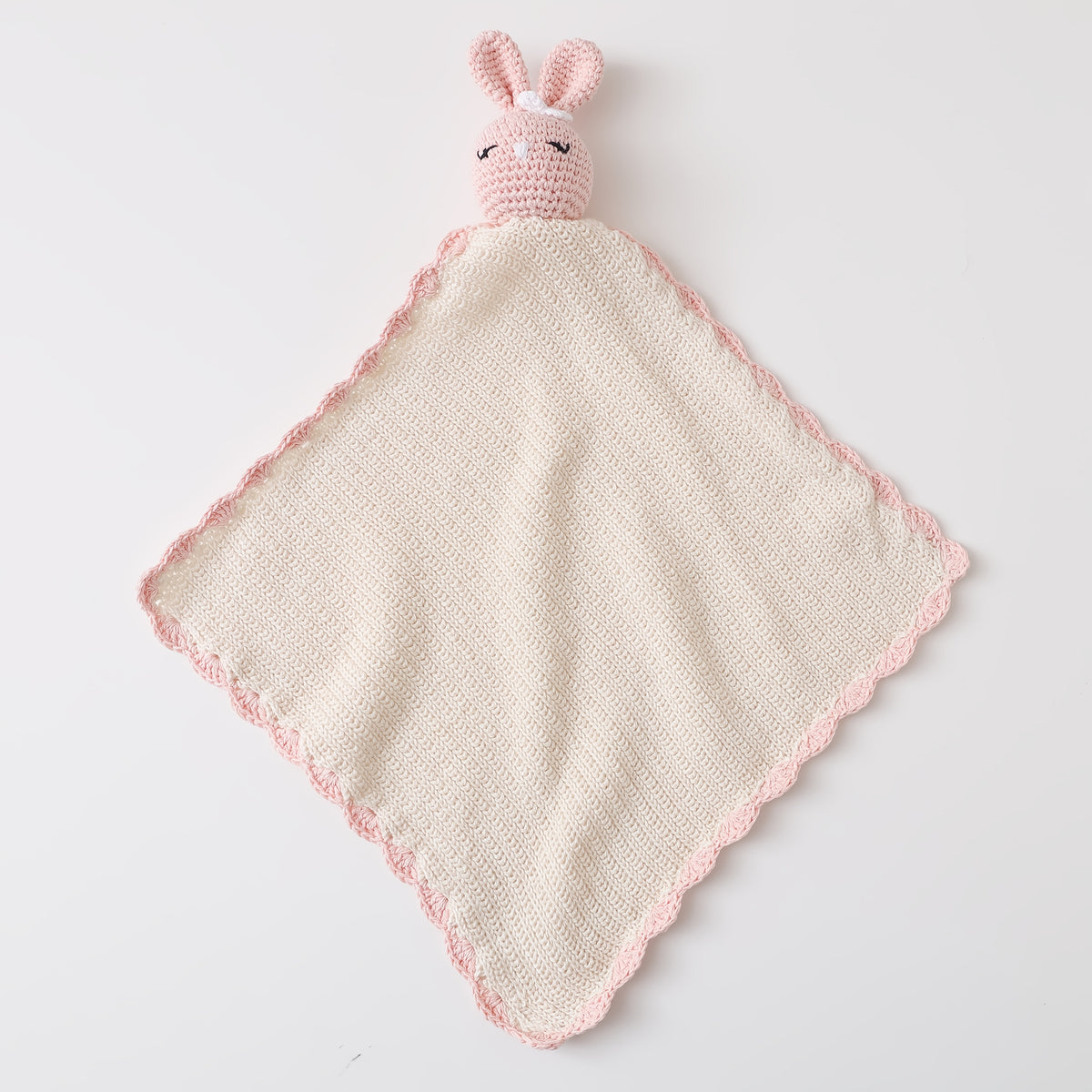 Bavoir Bave Lapin Rose avec Nœud Blanc