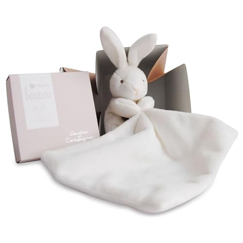 Doudou mouchoir lapin ou ours, coffret cœur, 4 modèles