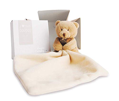 Doudou mouchoir lapin ou ours, coffret cœur, 4 modèles