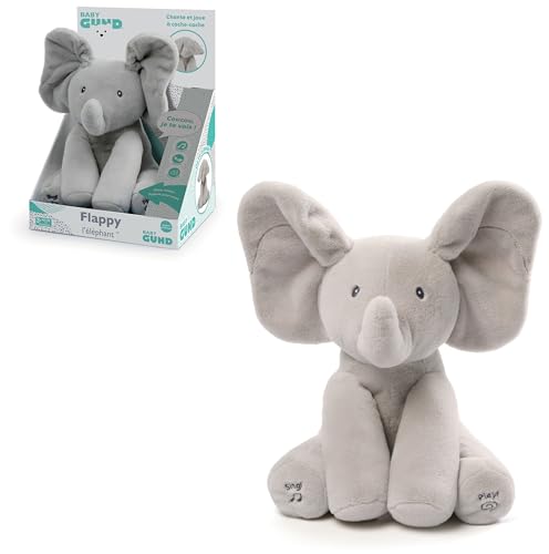 Peluche éléphant interactive, oreilles animées