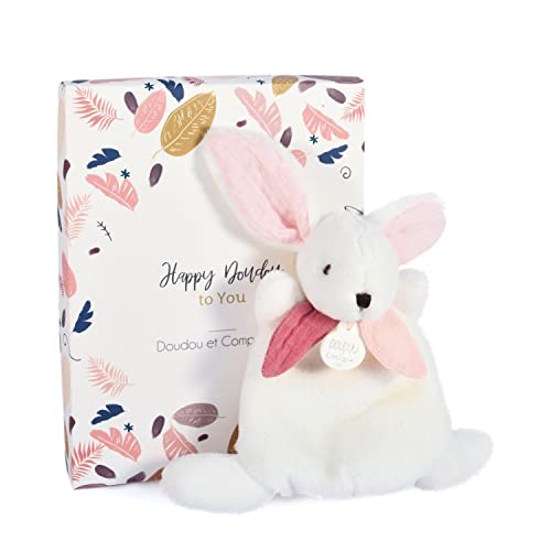 Mini doudou plat lapin, 17 cm, 4 coloris