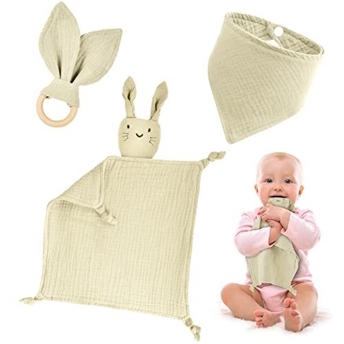 Doudou plat lapin en gaze, seul ou en lot de 3, 6 modèles