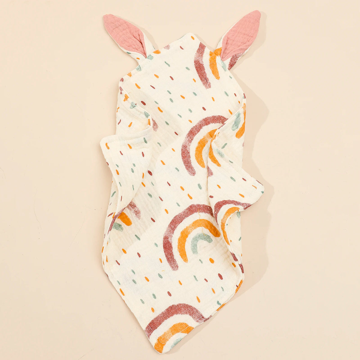 Doudou plat oreilles de lapin, gaze de coton, 9 motifs