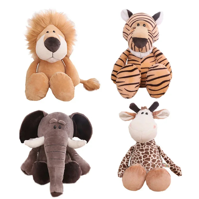 Peluche assise à pattes lestées, 9 animaux