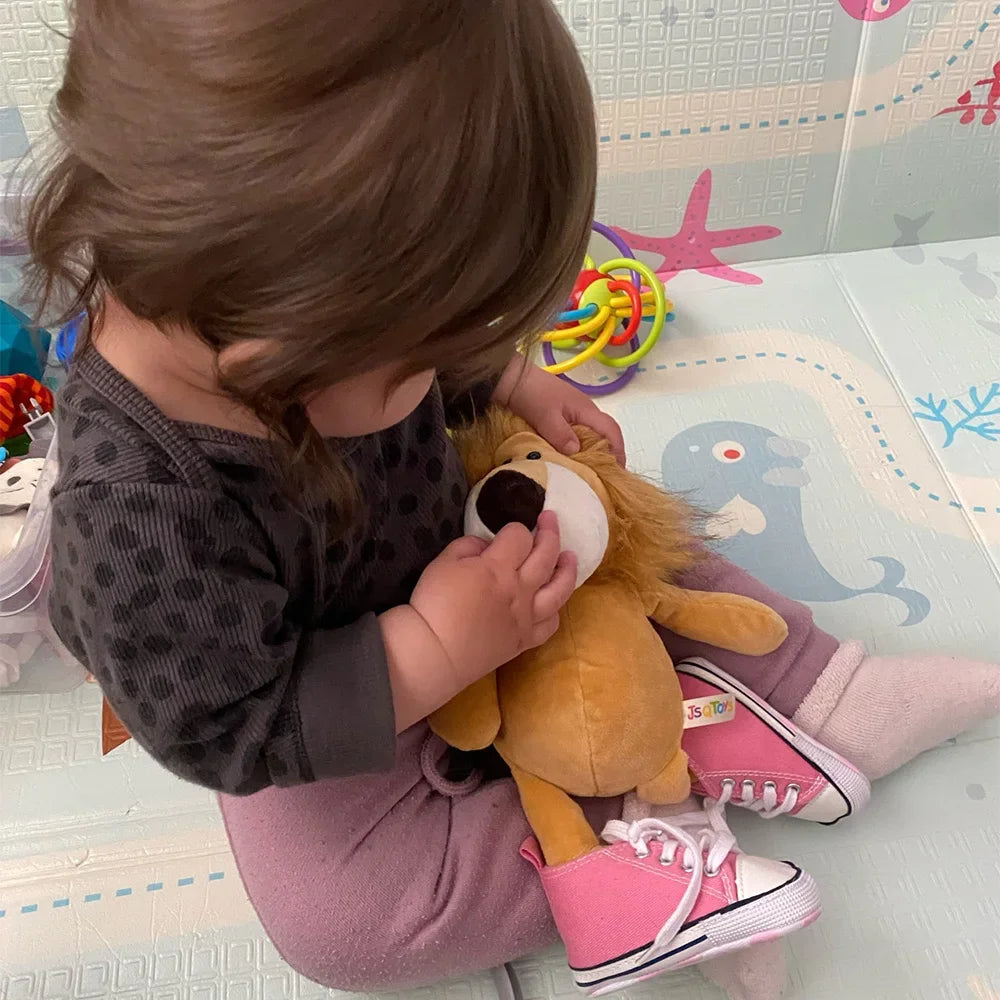 Peluche assise à pattes lestées, 9 animaux