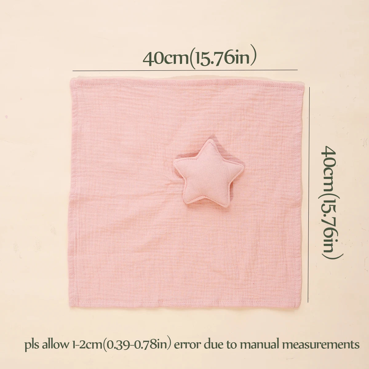 Doudou plat étoile ou lune, gaze de coton, 12 modèles