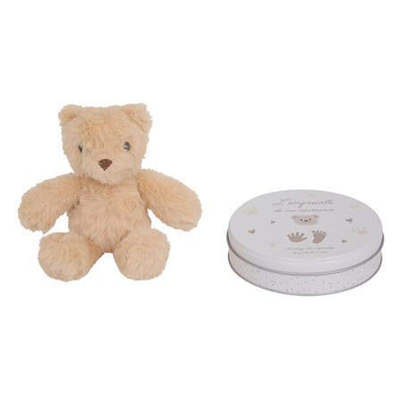 Coffret naissance : ourson et boîte à empreinte